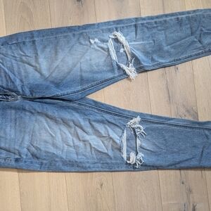 Men's Blue Distressed Jeans
